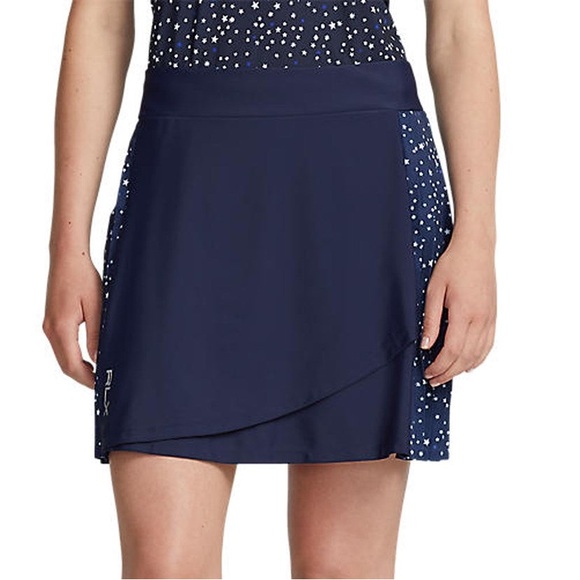 NWT Women's RLX RALPH LAUREN Pleated Skort Navy Star 4th of July Golf Large $170 - Picture 3 of 11